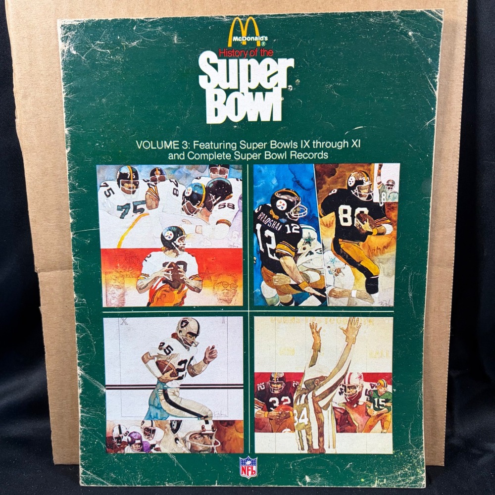 McDonalds History of the Super Bowl V3 NFL Souvenir Booklet 1977 Steelers IX-XI